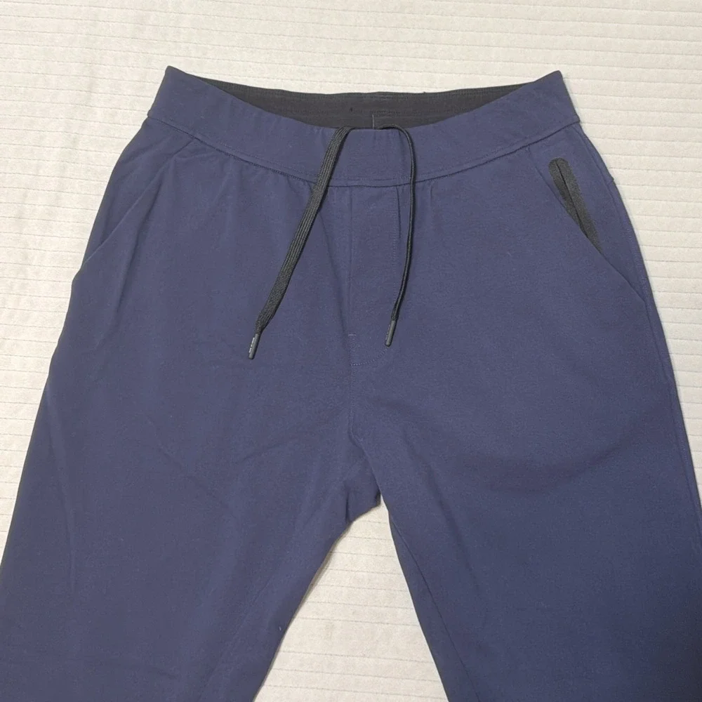 Public Rec All Day Everyday Joggers Mens 30x32 Blue Stretch Gym Pants Drawstring